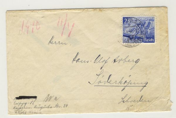 Deutsches Reich Mi.Nr.742 Auslandsbrief nach Schweden
