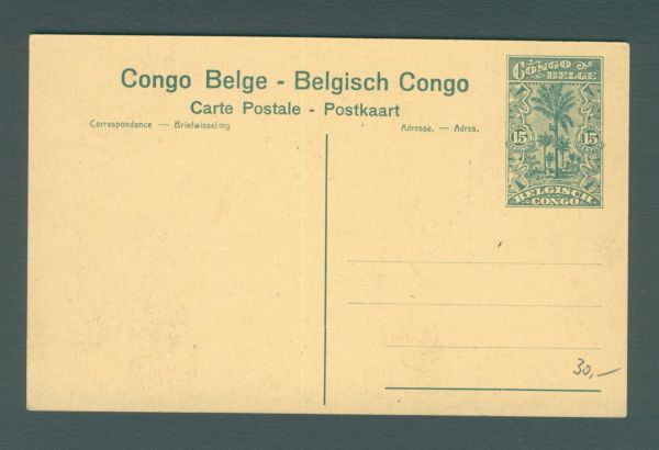 Belgisch Congo Interessante alte Ganzsache