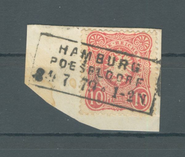 Deutsches Reich Stempel Hamburg Poeseldorf