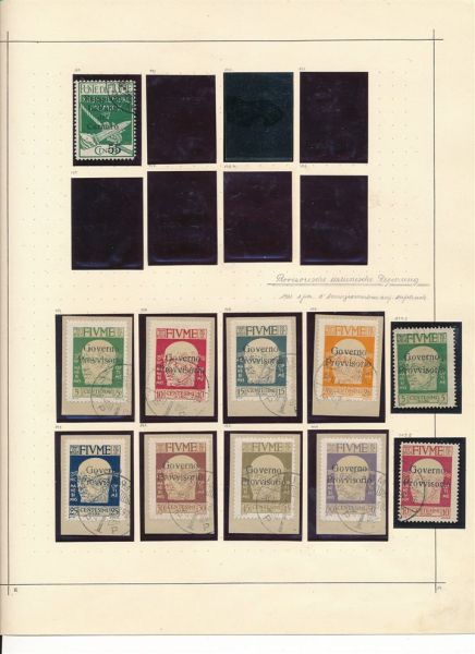 Fiume 1918-1923 Interessante * + gestempelte Sammlung