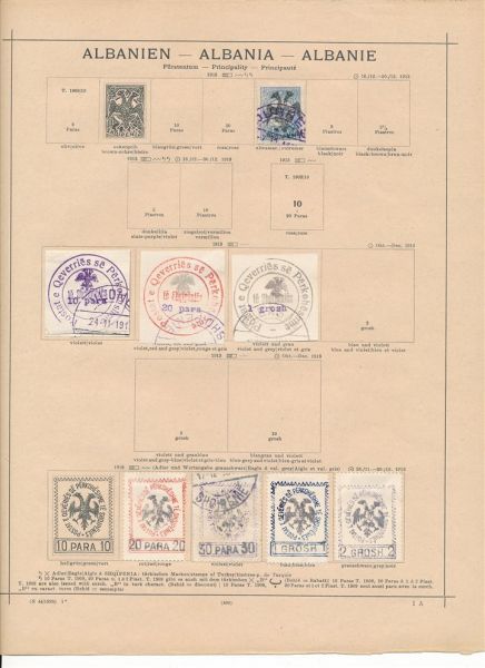 Albanien 1913-1928 Interessante alte Sammlung o/*
