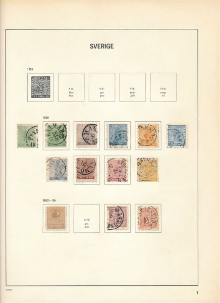 Schweden 1858-1978 Starke Kollektion im Vordruckalbum