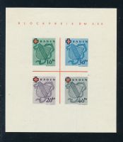 Franz.Zone Baden Block 2 (*) ohne Gummi wie ausgegeben Franz.Zone Baden Block 2 (*) ohne Gummi wie ausgegeben