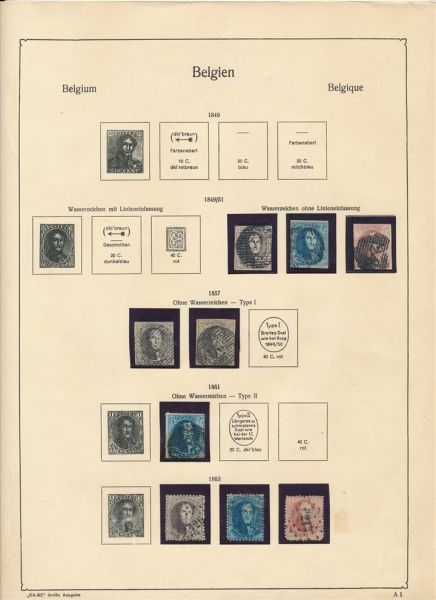 Belgien 1851-1944 Interessante alte Sammlung o, * + **