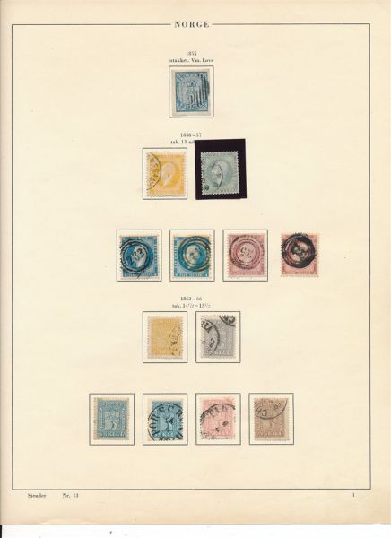 NORWEGEN 1855-1974 Starke, fast komplette Sammlung