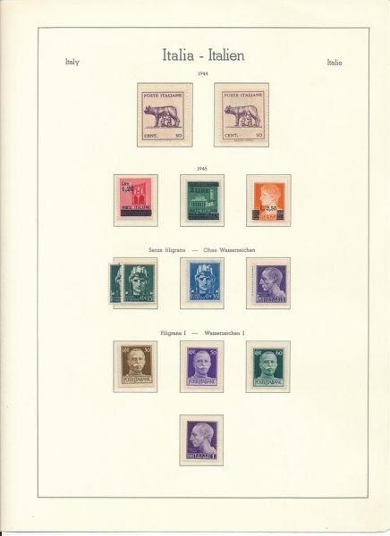 Italien 1945-1982 komplette, meist ** postfr. Sammlung