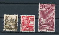 Württemberg Mi.Nr. 35-37 gestempelt geprüft BPP Württemberg Mi.Nr. 35-37 gestempelt geprüft BPP