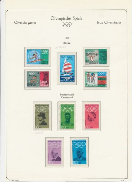 Olympische Spiele 1968 ** und gestempelte Sammlung